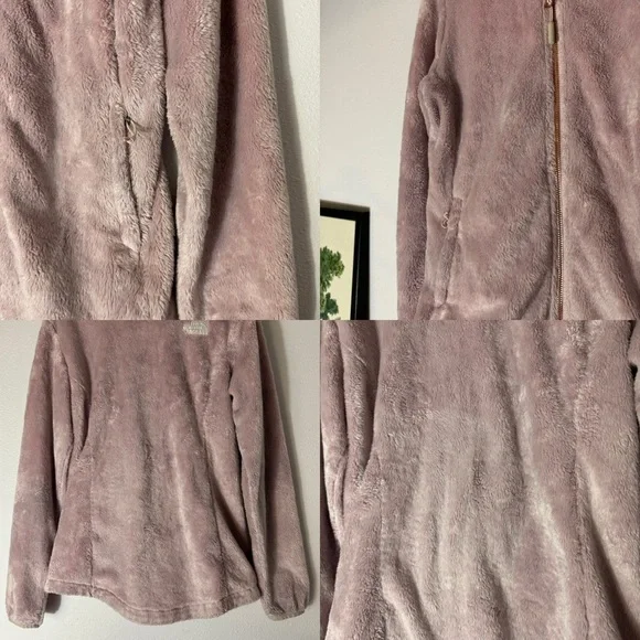 The North Face Osito pale pink teddy bear full zip jacket size Small - Picture 6 of 16